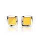 Honey Amber Earrings In Sterling Silver The London, image 