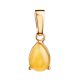 Honey Amber Pendant In Gold-Plated Silver The Twinkle, image 