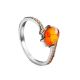 Amber Ring In Sterling Silver With Crystals The Raphael, Ring Size: 9.5 / 19.5, image 