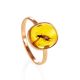 Amber Ring With Inclusion In Gold The Clio, Ring Size: 6.5 / 17, image 