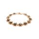 Link Amber Bracelet In Gold Plated Silver The Helios, image 