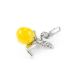 Honey Amber Pendant In Sterling Silver The Angel, image , picture 3