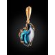 Fabulous Gold Plated Silver Pendant With Topaz The Serenade, image , picture 2