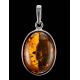 Cognac Amber Pendant In Sterling Silver The Goji, image , picture 5