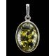 Oval Amber Silver Pendant The Goji, image , picture 3
