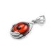 Drop Amber Pendant In Sterling Silver The Selena, image , picture 2