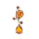 Cognac Amber Pendant In Sterling Silver The Symphony, image , picture 2