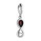 Infinity Symbol Amber Pendant In Sterling Silver The Amour, image , picture 4