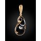 Handcrafted Gold Plated Silver Pendant With Onyx The Serenade, image , picture 2