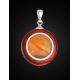 Round Honey Amber Pendant With Padauk Wood The Indonesia, image , picture 3