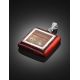 Square Wooden Pendant With Cognac Amber The Indonesia, image , picture 2
