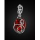 Oval Cherry Amber Pendant In Streling Silver The Toscana, image , picture 3