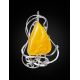 Honey Amber Brooch In Sterling Silver The Rialto, image , picture 2