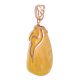 Gold-Plated Teardrop Pendant With Honey Amber The Cascade, image , picture 3