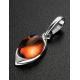 Sterling Silver Oval Pendant With Cognac Amber The Amaranth, image , picture 2
