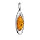 Bright Silver Pendant With Cognac Amber The Sonnet, image , picture 3