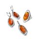 Bright Silver Pendant With Cognac Amber The Sonnet, image , picture 5