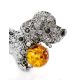 Cognac Amber And Crystals Puppy Brooch The Puppy, image , picture 4