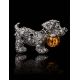 Cognac Amber And Crystals Puppy Brooch The Puppy, image , picture 2