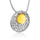 Round Silver Amber Pendant The Venus, image , picture 3