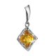 Geometric Silver Amber Pendant The Hermitage, image , picture 4