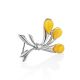 Honey Amber Brooch The Bouquet, image , picture 3