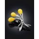 Honey Amber Brooch The Bouquet, image , picture 2