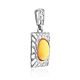 Geometric Silver Amber Pendant The Venus, image , picture 3