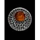 Round Amber Pendant In Sterling Silver The Venus, image , picture 3