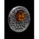 Round Amber Pendant In Sterling Silver The Venus, image , picture 4