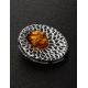 Round Amber Pendant In Sterling Silver The Venus, image , picture 2