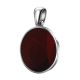 Flat Amber Pendant In Sterling Silver The Monaco, image , picture 3