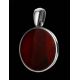 Flat Amber Pendant In Sterling Silver The Monaco, image , picture 2