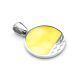 Round Amber Pendant In Sterling Silver The Monaco, image , picture 3