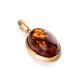 Drop Amber Pendant In Gold-Plated Silver The Goji, image , picture 4