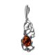 Classy Silver Pendant With Cherry Amber The Tivoli, image , picture 5