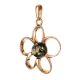 Floral Amber Pendant In Gold-Plated Silver The Daisy, image , picture 3