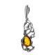 Classy Silver Pendant With Cognac Amber The Tivoli, image , picture 5