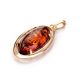 Gold-Plated Pendant With Cognac Amber The Elegy, image , picture 7