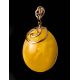 Golden Drop Pendant With Bold Amber Stone The Cascade, image , picture 2