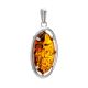 Sterling Silver Pendant With Cognac Amber The Elegy, image , picture 2