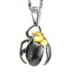 Cherry Amber Pendant In Sterling Silver The Scarab, image , picture 4