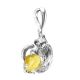 Cute And Fabulous Sterling Silver Pendant With Honey Amber The Cats, image , picture 4
