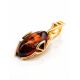 Gold-Plated Pendant With Cognac Amber The Rendezvous, image , picture 2