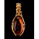 Gold-Plated Pendant With Cognac Amber The Rendezvous, image , picture 3