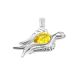 Silver Dove Pendant With Lemon Amber, image , picture 4