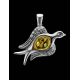 Silver Dove Pendant With Lemon Amber, image , picture 2