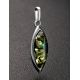 Green Amber Pendant In Sterling Silver The Amaranth, image , picture 2
