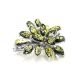Green Amber Brooch In Sterling Silver The Dahlia, image , picture 2