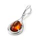 Drop Pendant With Cognac Amber In Silver The Sonnet, image , picture 2
